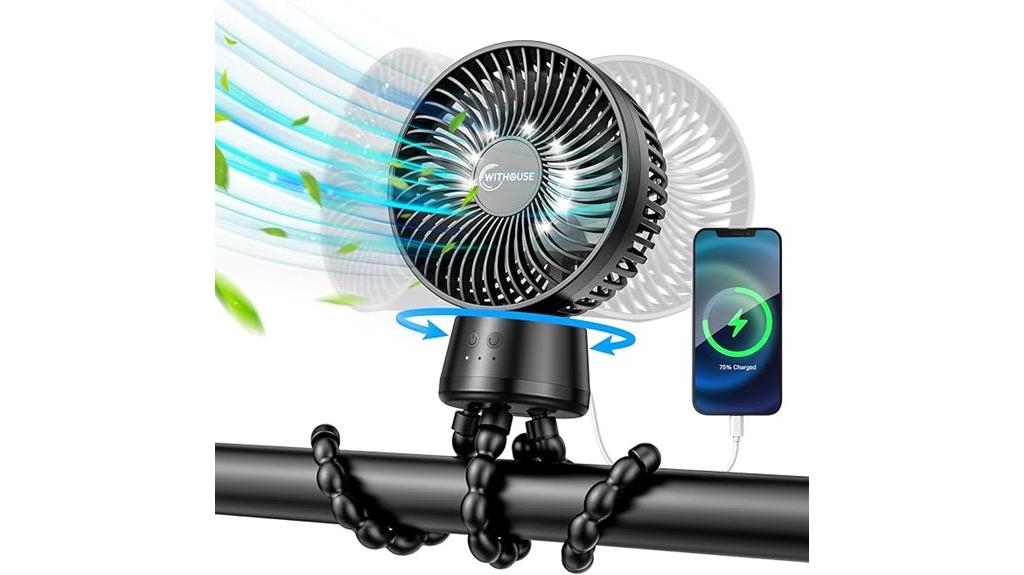 high capacity stroller fan