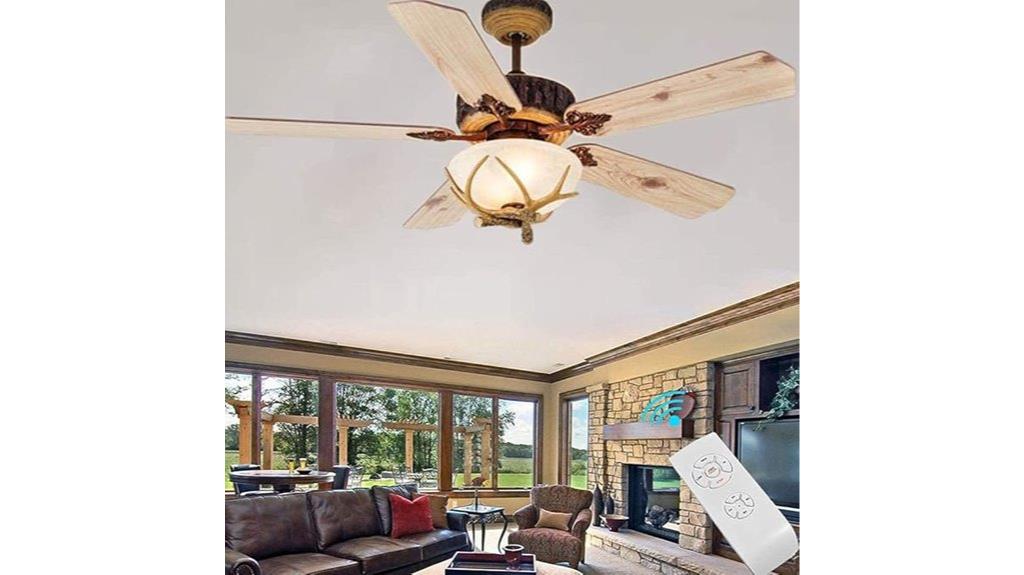 large antler ceiling fan