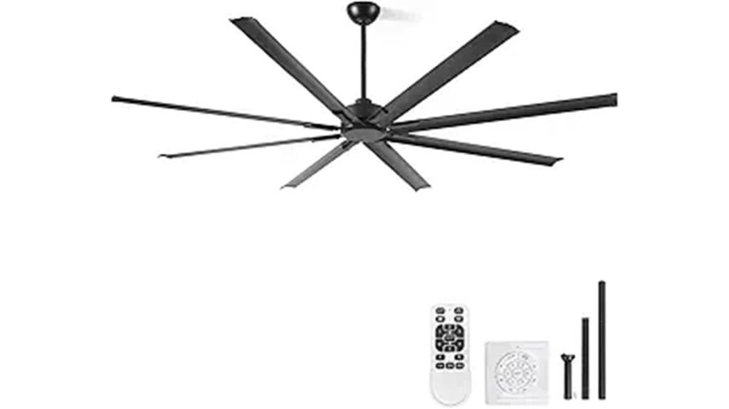 large black ceiling fan
