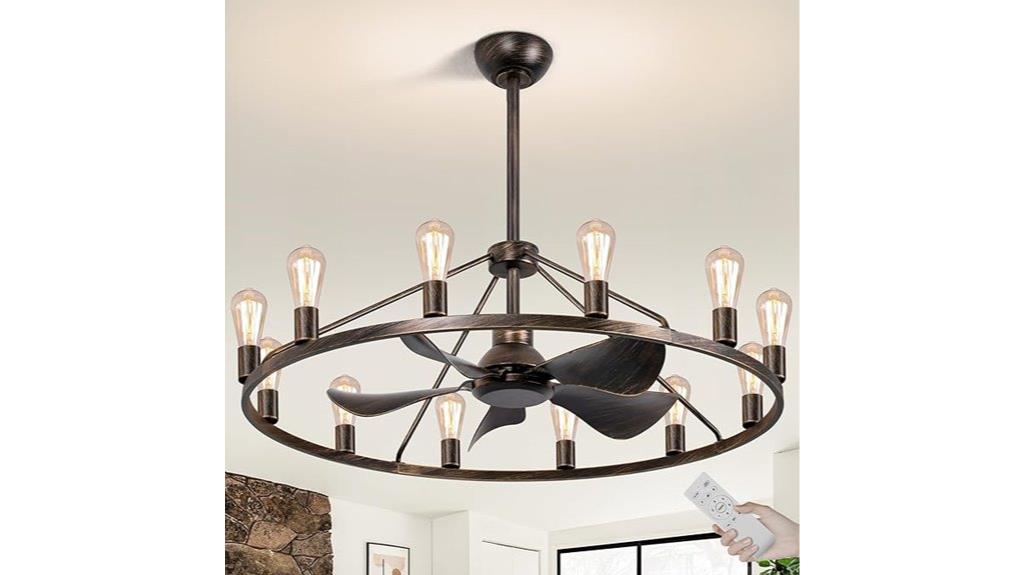 large ceiling fan chandelier