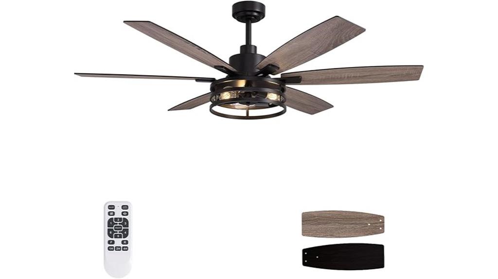 large ceiling fan with lighting