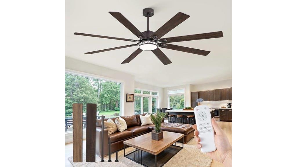 large ceiling fan with lights