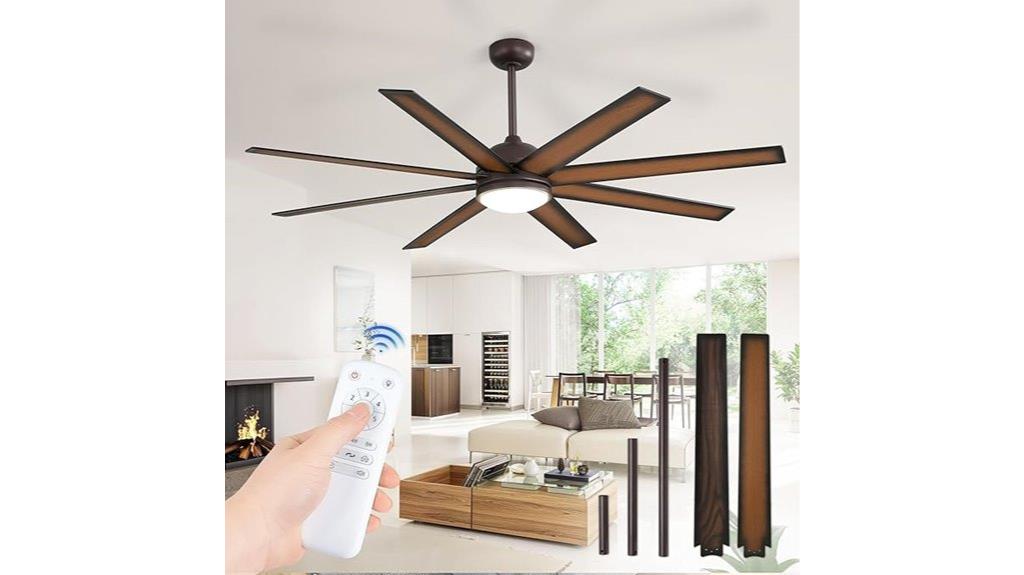 large ceiling fan with lights