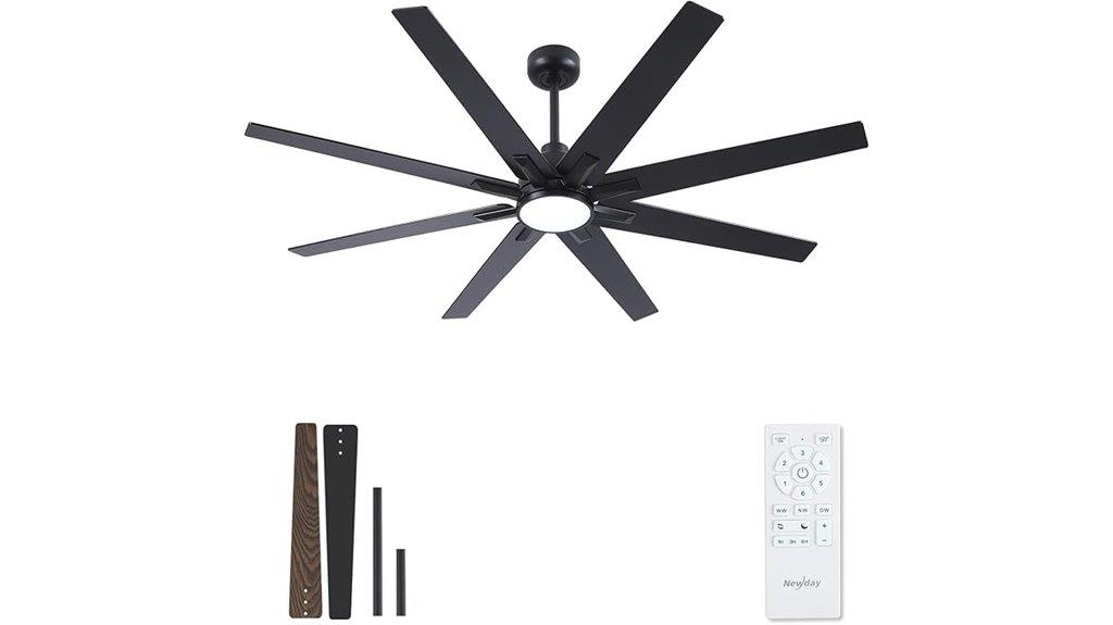 large ceiling fan with remote