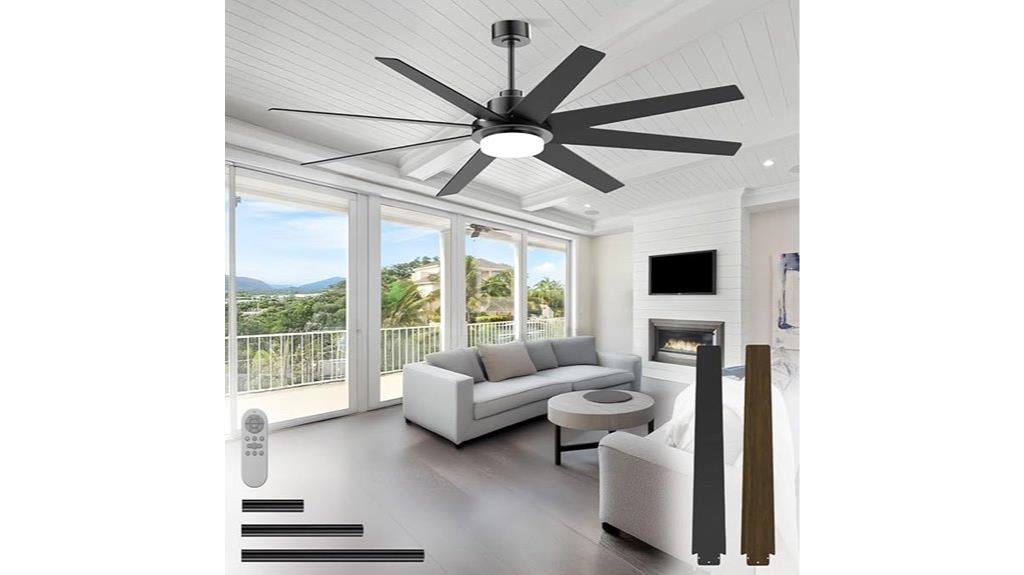 large dimmable ceiling fan