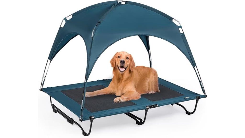 large elevated canopy bed