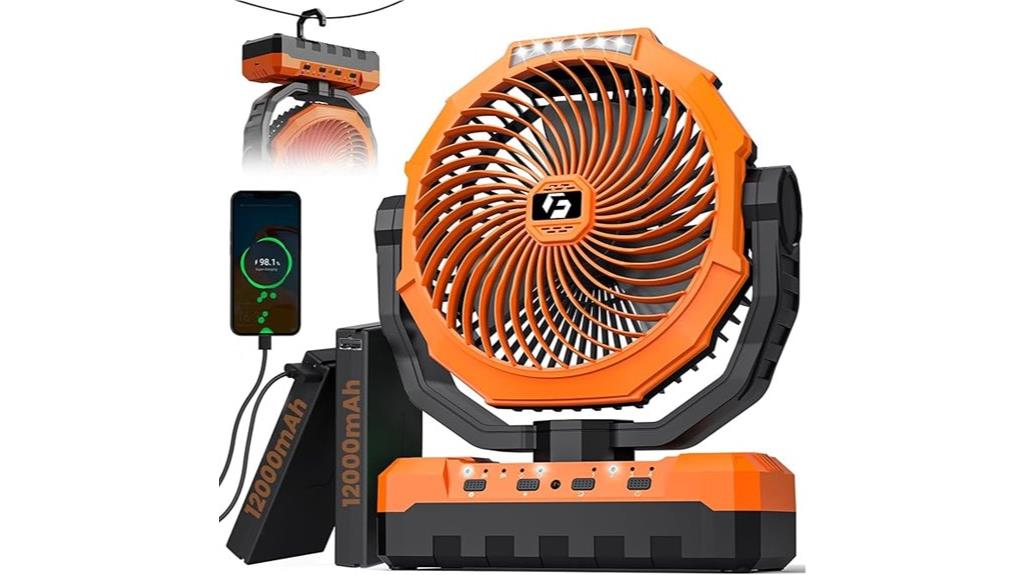 large rechargeable camping fan