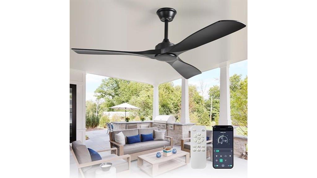 large remote controlled ceiling fan