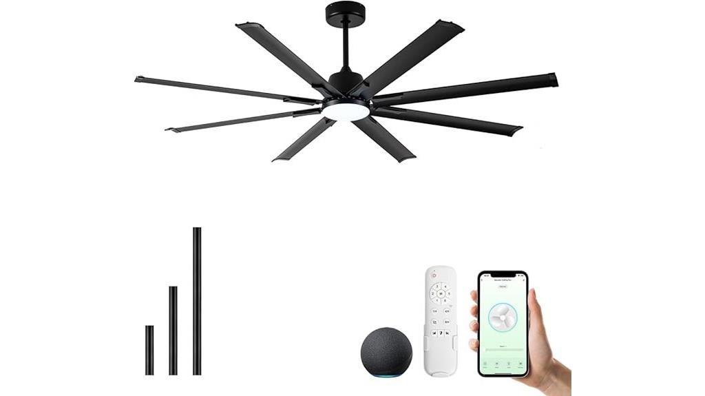 large smart ceiling fan