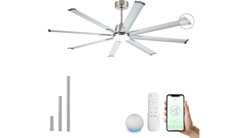 large smart ceiling fan