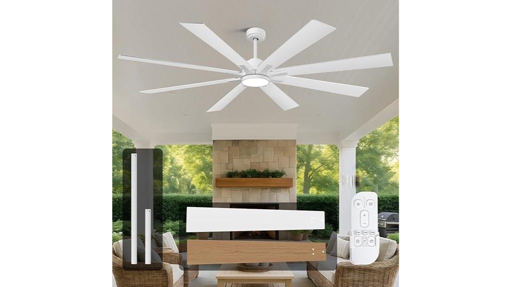 large white ceiling fan