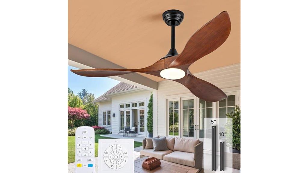 large wood outdoor fan