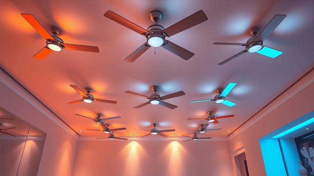 led fans with adjustable lighting