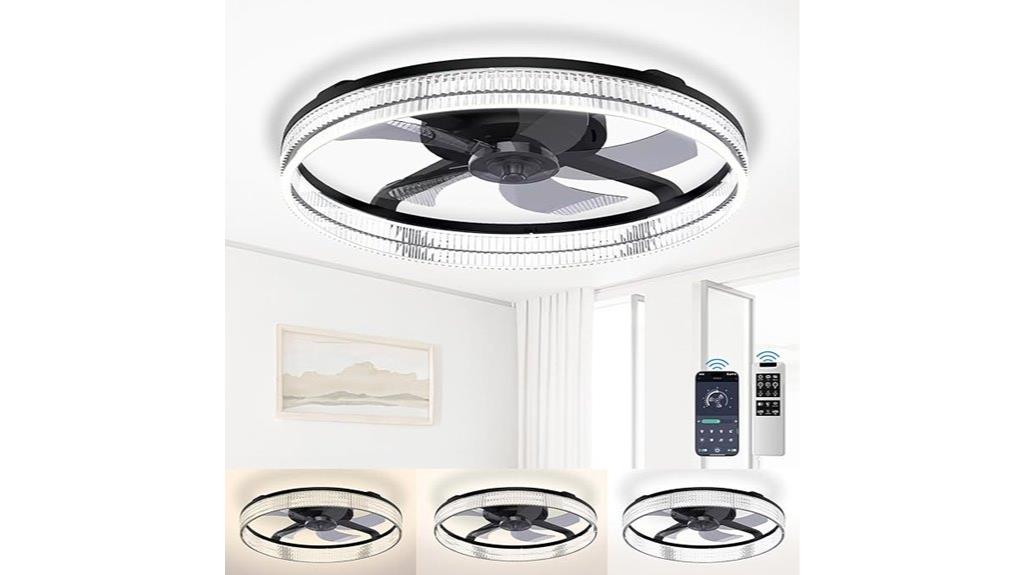 led flush mount ceiling fan