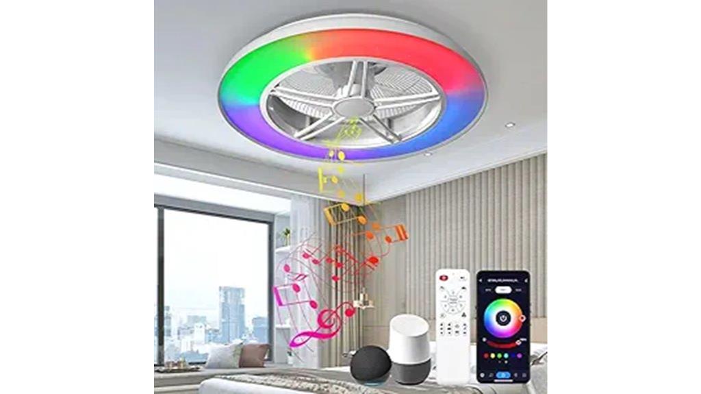 low profile bluetooth ceiling fan