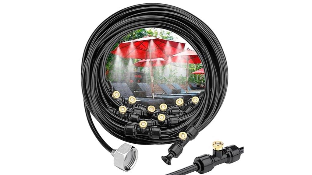 misting system with nozzles