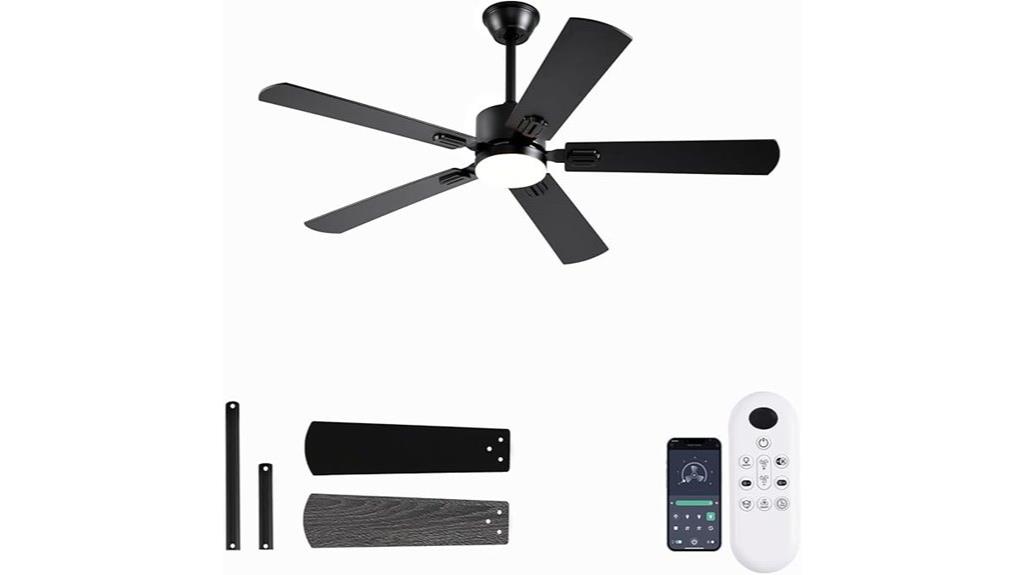 modern 52 inch ceiling fan