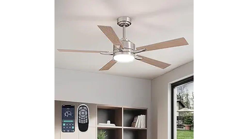 modern 52 inch smart fan
