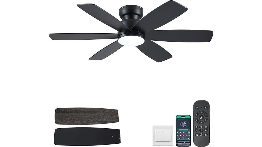 modern black ceiling fan