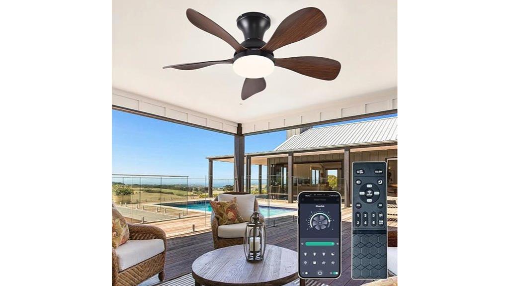 modern flush mount ceiling fan