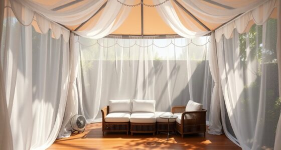 mosquito net gazebo fans