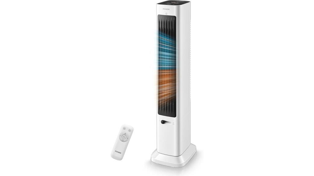 oscillating fan and heater