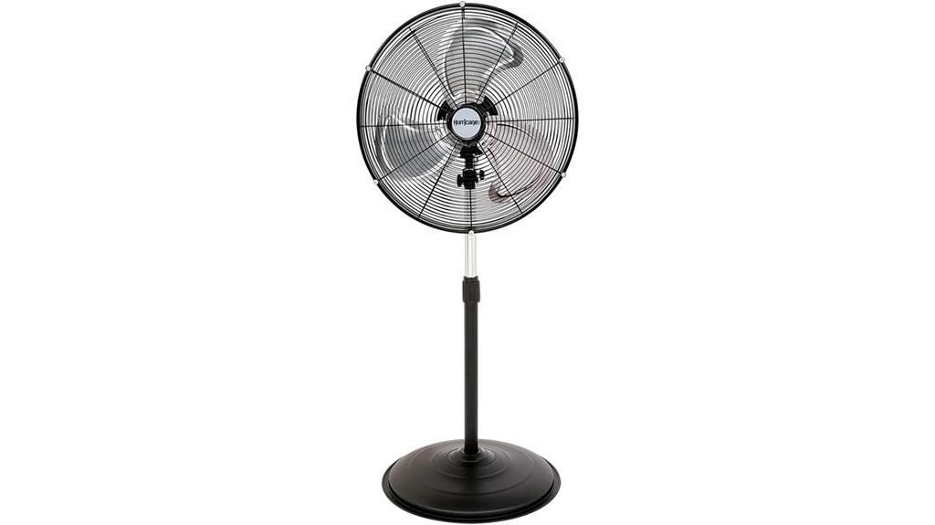 oscillating metal stand fan