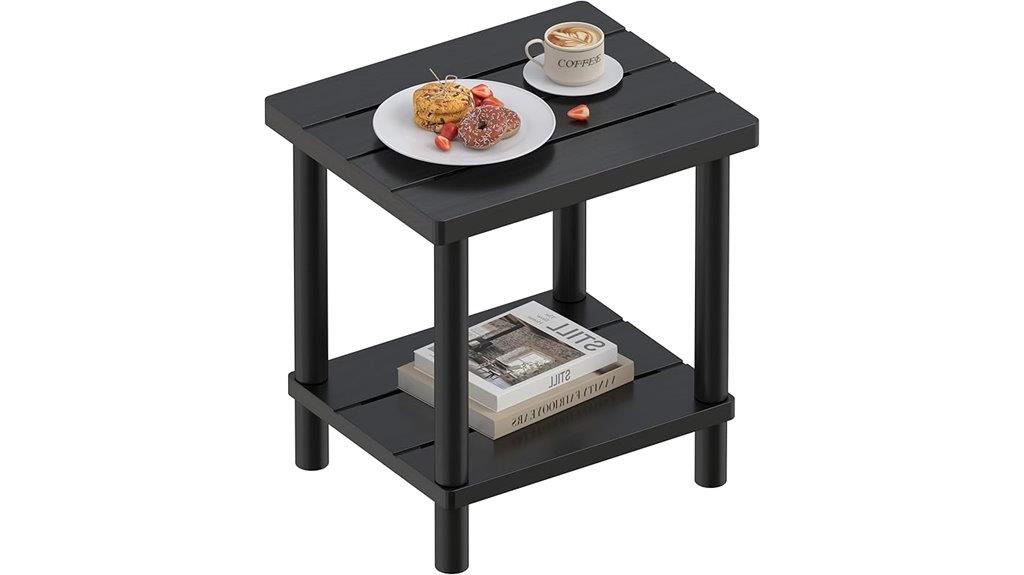 outdoor 2 tier side table