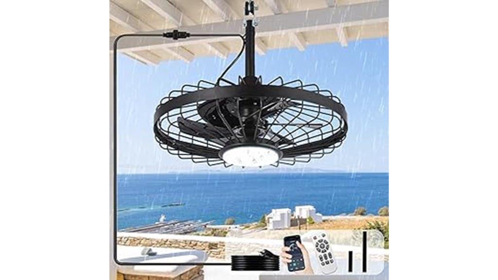 outdoor black ceiling fan
