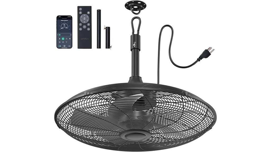 outdoor black waterproof fan