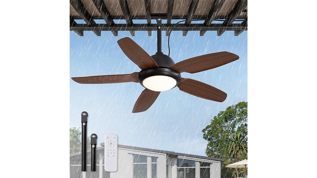outdoor brown ceiling fan