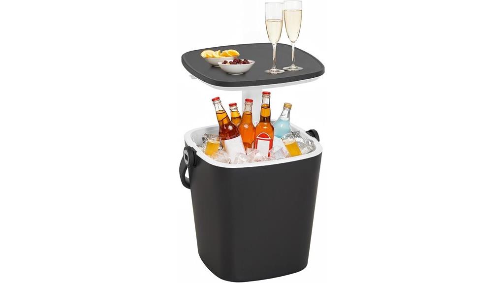 outdoor cooler bar table