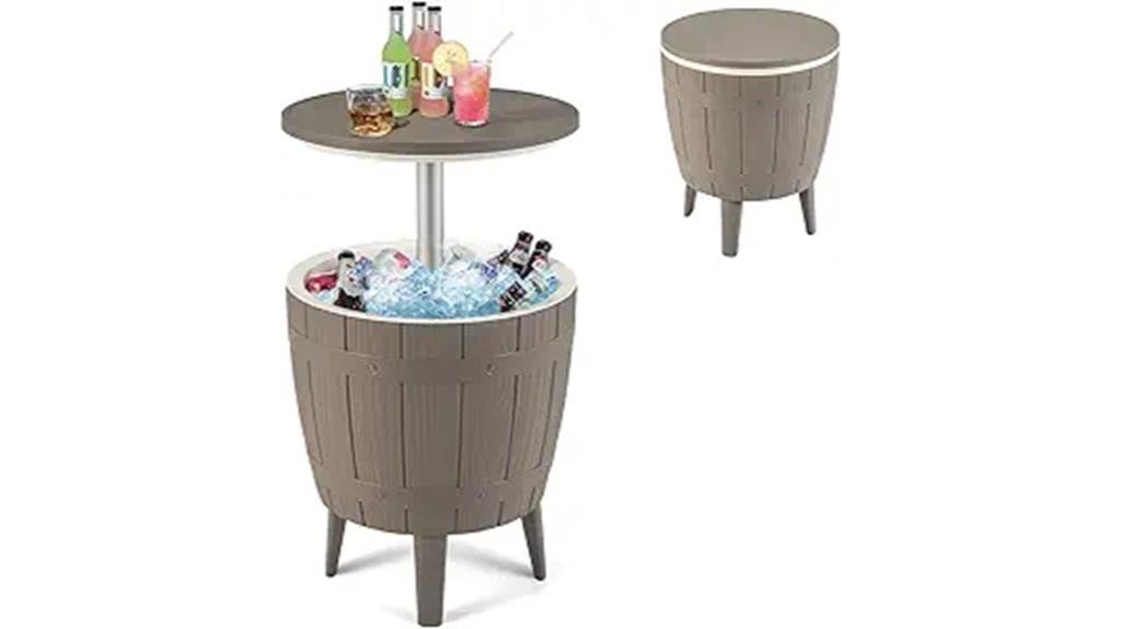 outdoor cooler end table