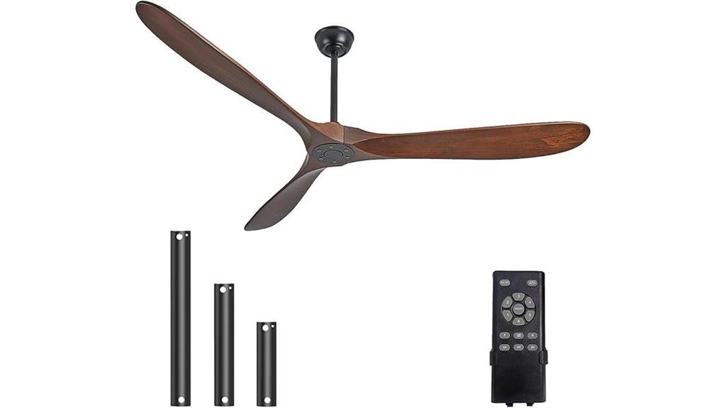 outdoor dark walnut ceiling fan