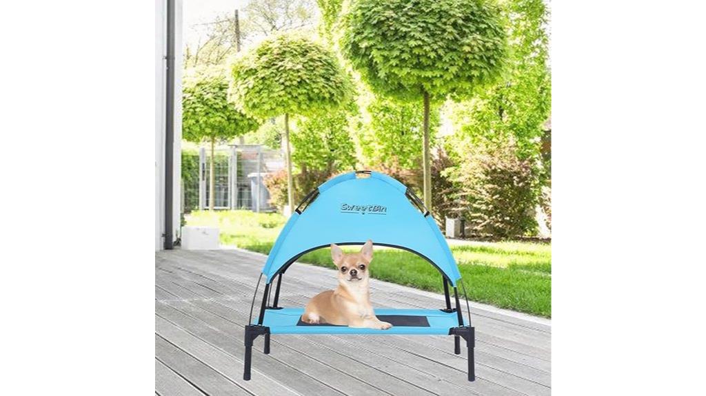 outdoor dog bed with shade