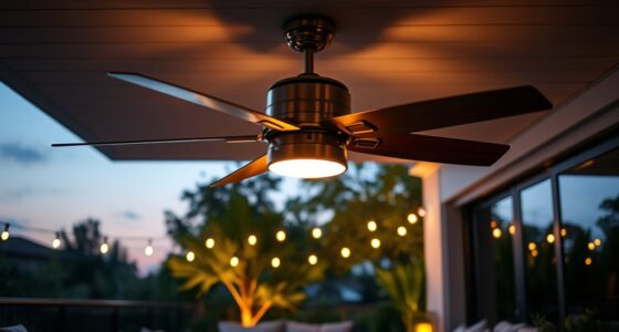 outdoor fans with adjustable lighting