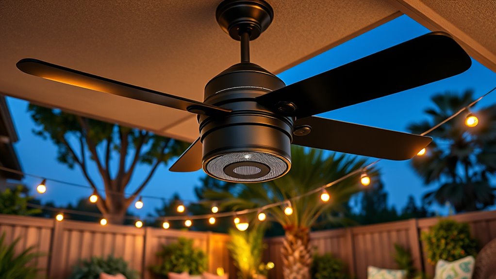 outdoor fans with bluetooth