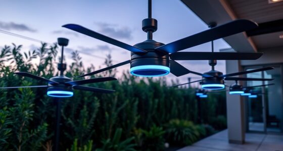 outdoor fans with led lighting