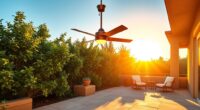 outdoor fans with sunrise simulation