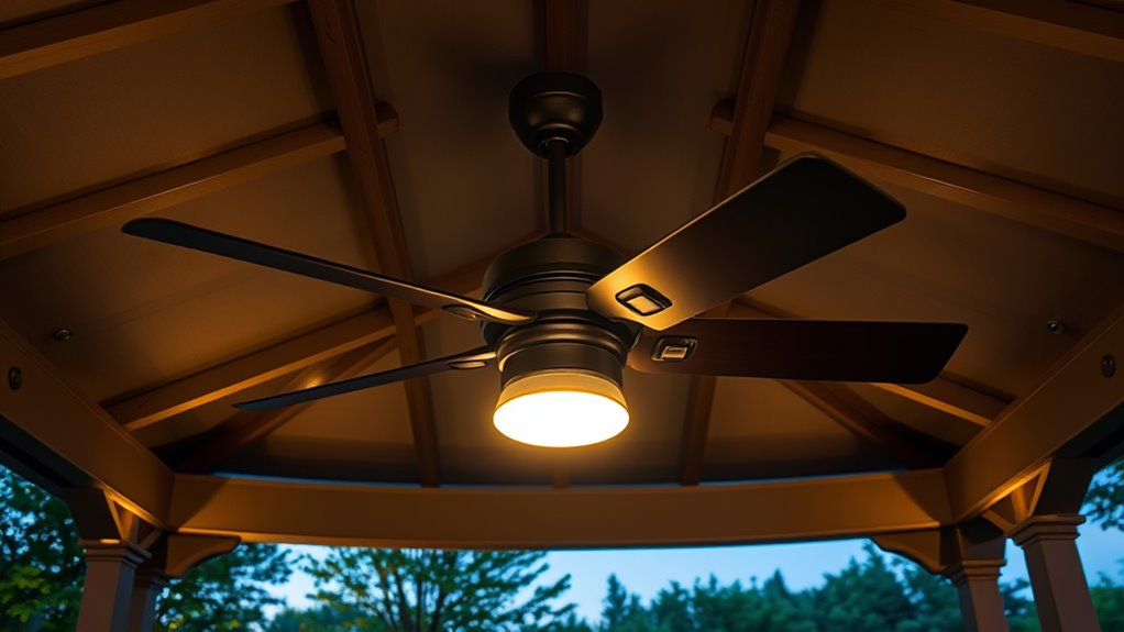 outdoor gazebo fan features