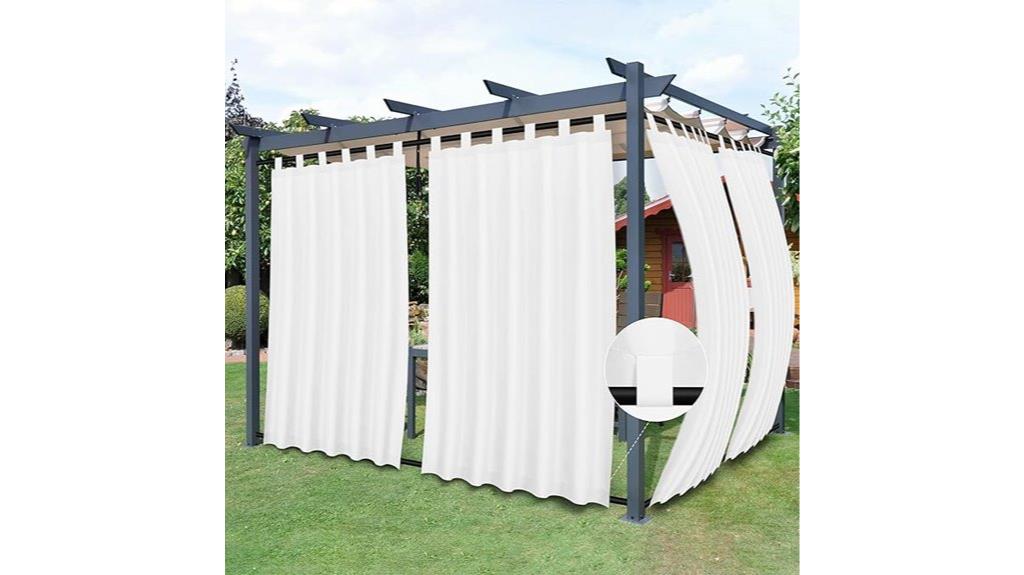 outdoor patio curtain set