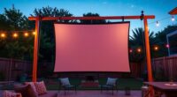 outdoor projector screens with fan hooks