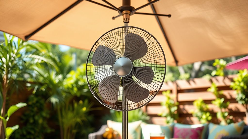 outdoor umbrella clip fans