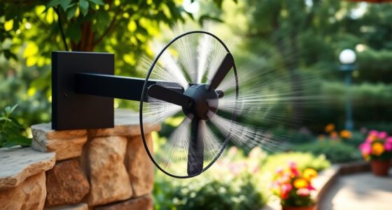 outdoor wall fans with misting