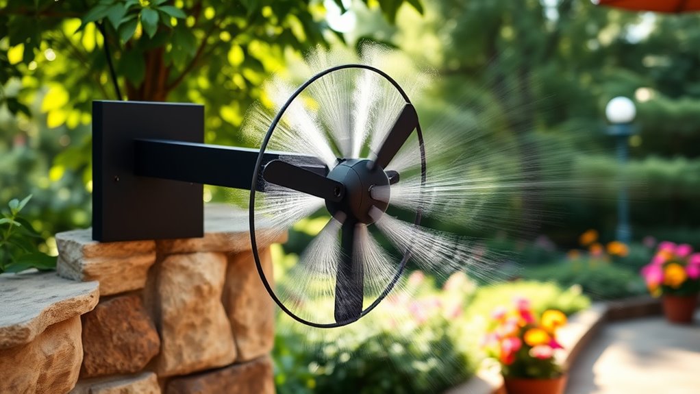 outdoor wall fans with misting