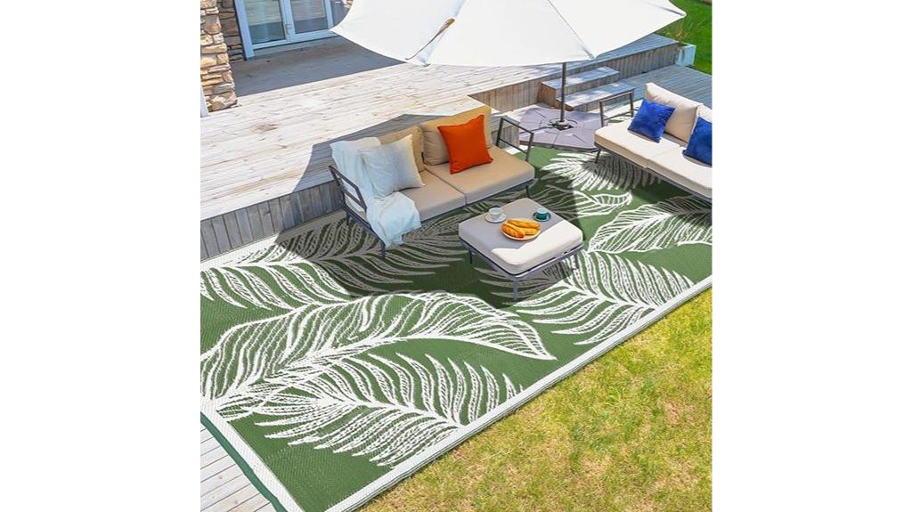 outdoor waterproof reversible rug