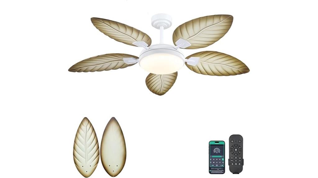 palm leaf ceiling fan