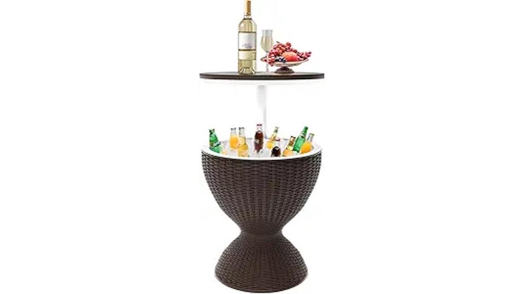 patio cooler bar table