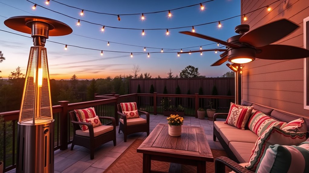 patio heater fan combo