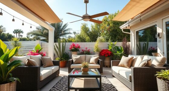 patio sets with fans